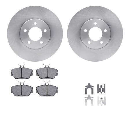 6612-54007, Rotors With 5000 Euro Ceramic Brake Pads Includes Hardware